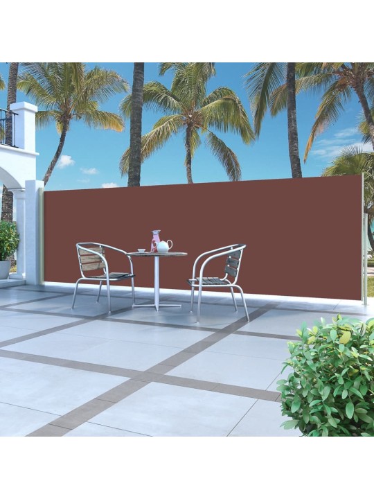 Izvelkama sānu markīze, 160 x 500 cm, brūna