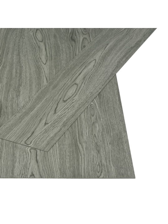Grīdas dēļi, pašlīmējoši, 4,46 m², 3 mm, pelēks pvc