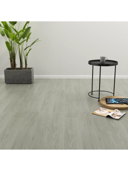 Grīdas dēļi, pašlīmējoši, 4,46 m², 3 mm, pelēks pvc