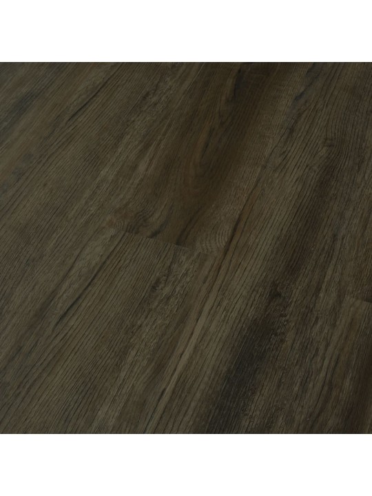 Grīdas dēļi, pašlīmējoši, 4,46 m², 3 mm, tumši brūns pvc