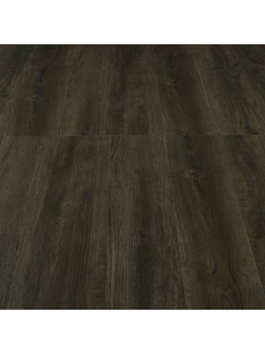 Grīdas dēļi, pašlīmējoši, 4,46 m², 3 mm, tumši brūns pvc