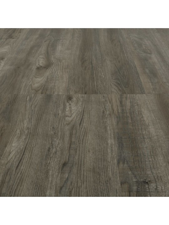 Grīdas dēļi, pašlīmējoši, 4,46 m², 3 mm, pelēks un brūns pvc