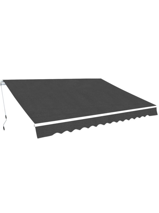 Markīze, antracītpelēka, 400 cm, manuāli regulējama