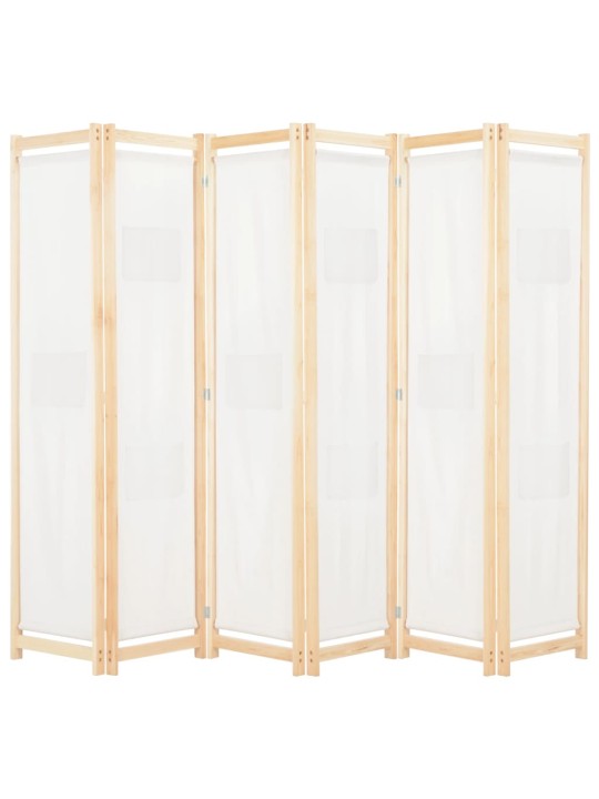 6-paneļu istabas aizslietnis, 240x170x4 cm, krēmkrāsas audums