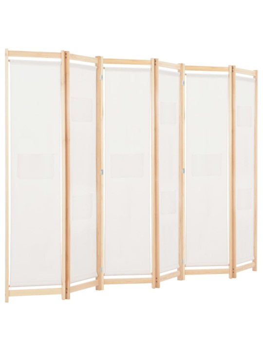 6-paneļu istabas aizslietnis, 240x170x4 cm, krēmkrāsas audums