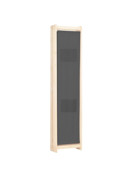 5-paneļu istabas aizslietnis, 200x170x4 cm, pelēks audums
