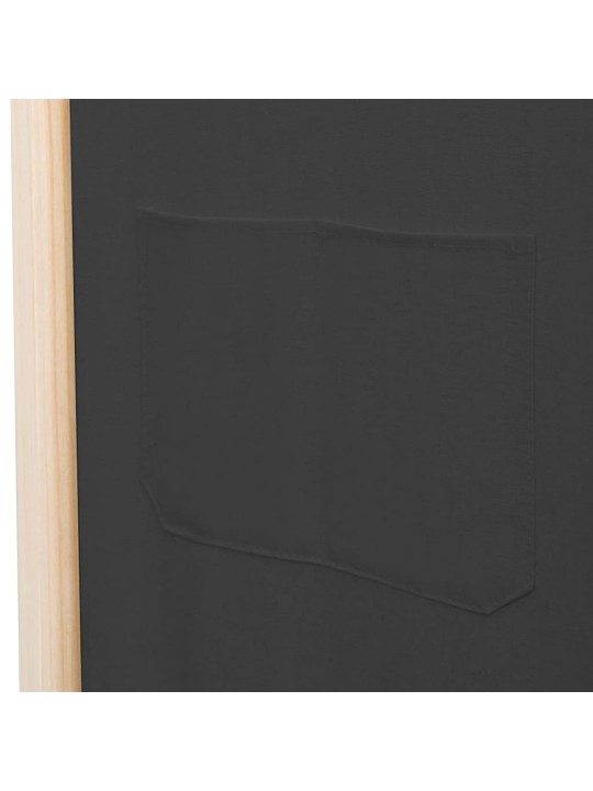 5-paneļu istabas aizslietnis, 200x170x4 cm, pelēks audums
