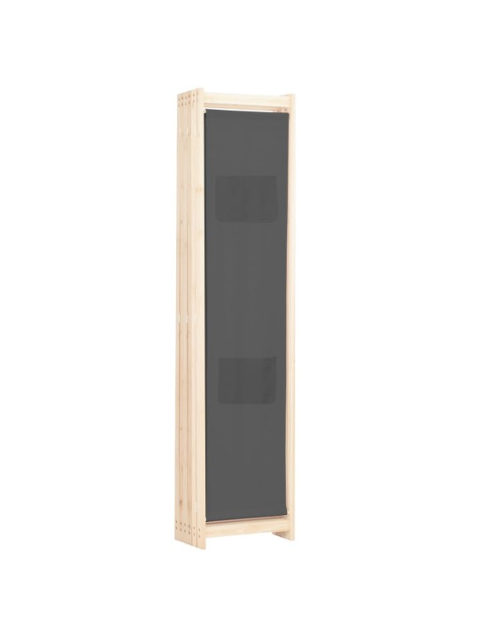 6-paneļu istabas aizslietnis, 240x170x4 cm, pelēks audums