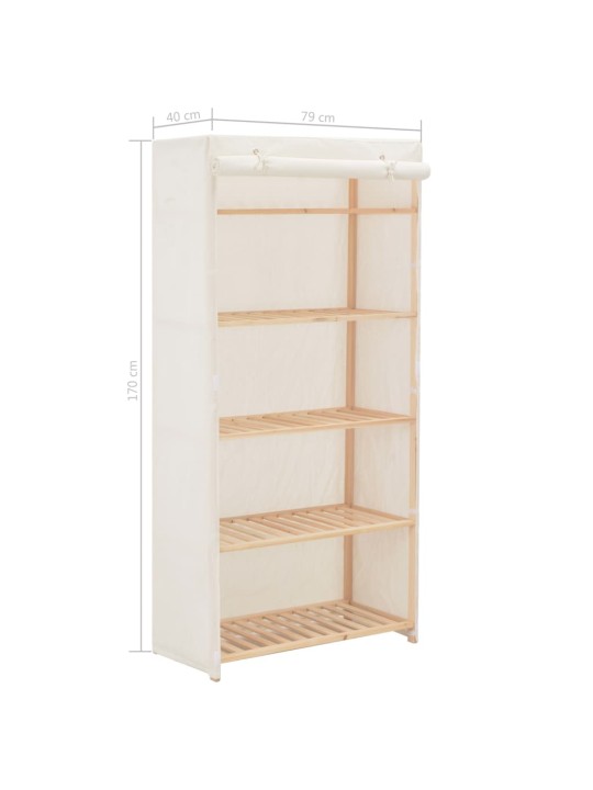 Skapis, 79x40x170 cm, balts audums