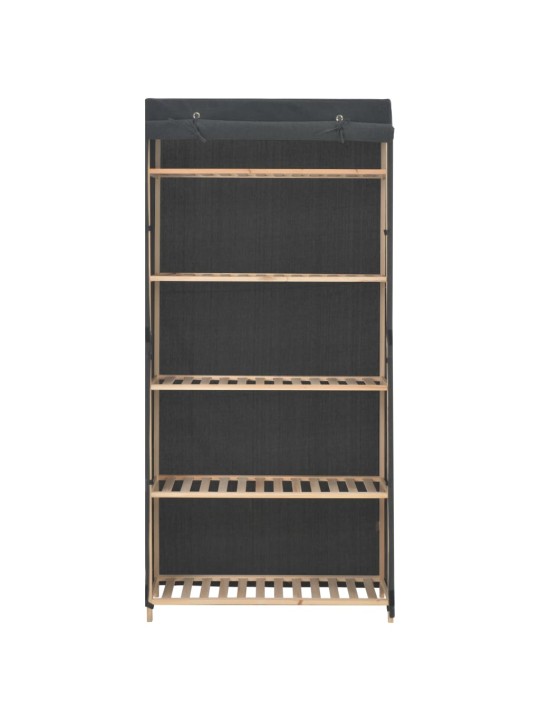 Skapis, 79x40x170 cm, pelēks audums