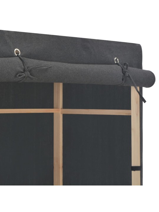 Skapis, 79x40x170 cm, pelēks audums
