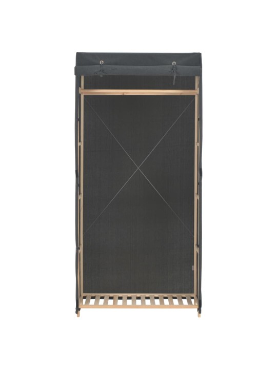 Skapis, 79x40x170 cm, pelēks audums