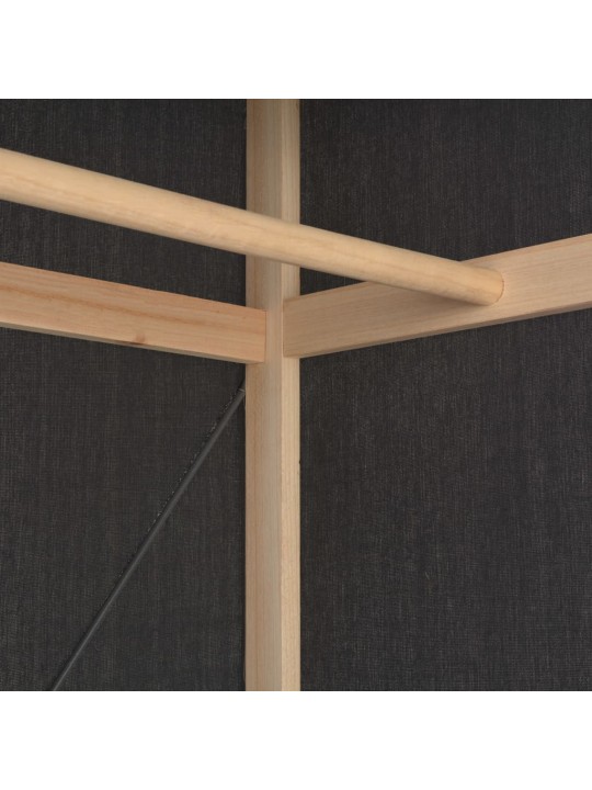 Skapis, 79x40x170 cm, pelēks audums