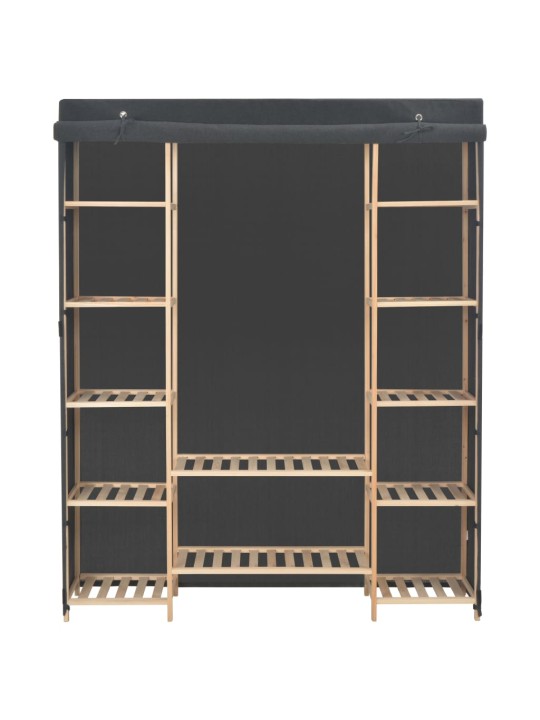 Skapis, 135x40x170 cm, pelēks audums