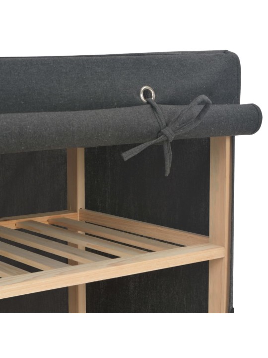 Skapis, 135x40x170 cm, pelēks audums