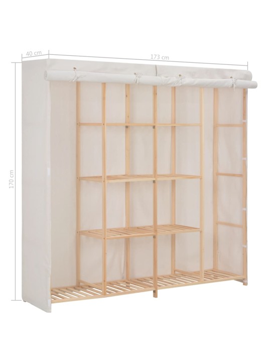 Skapis, 173x40x170 cm, balts audums