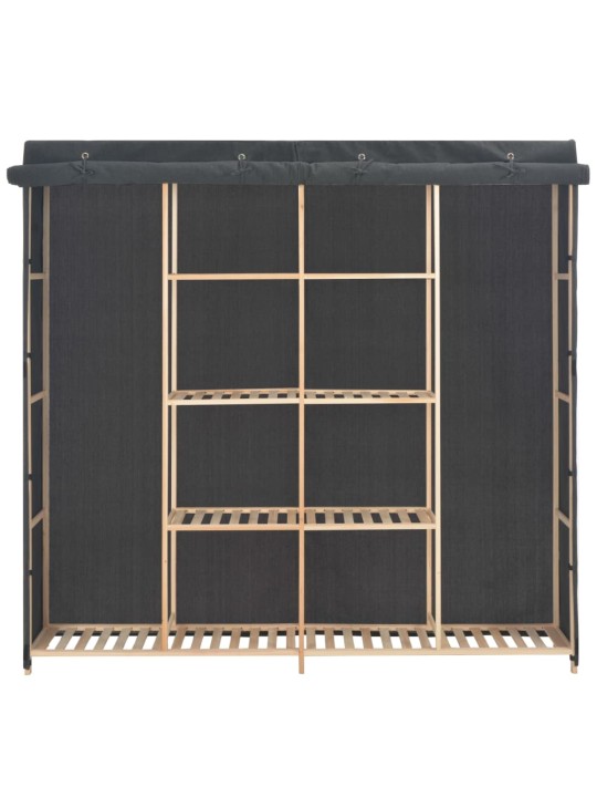 Skapis, 173x40x170 cm, pelēks audums