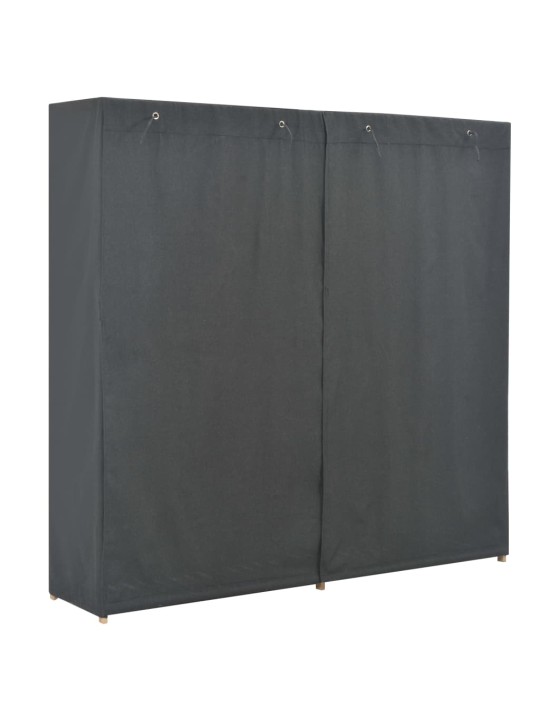 Skapis, 173x40x170 cm, pelēks audums