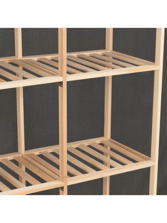Skapis, 173x40x170 cm, pelēks audums