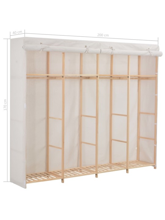 Skapis, 200x40x170 cm, balts audums