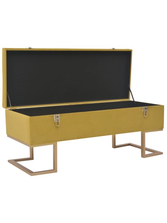 Sols ar kasti, 105 cm, sinepju dzeltens samts