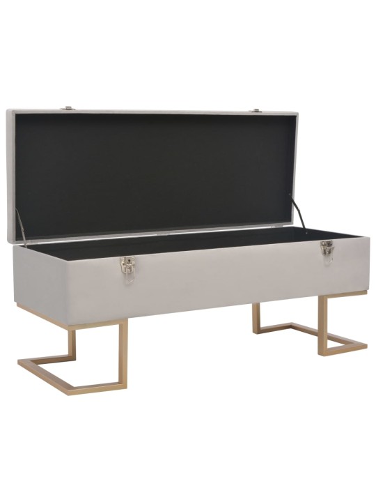 Sols ar kasti, 105 cm, pelēks samts