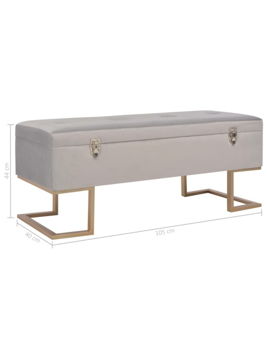 Sols ar kasti, 105 cm, pelēks samts