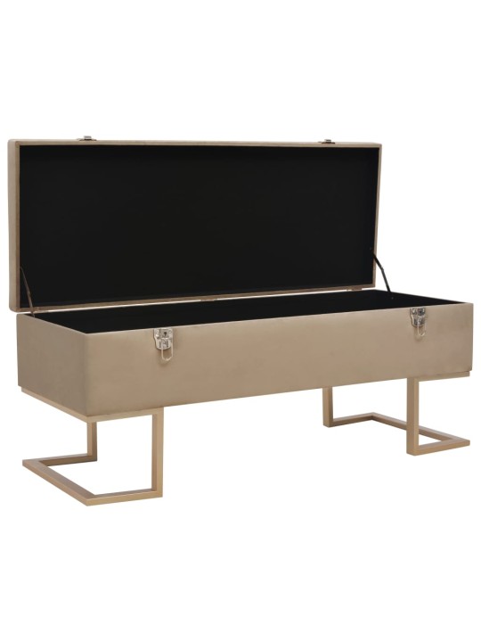 Sols ar kasti, 105 cm, bēšs samts