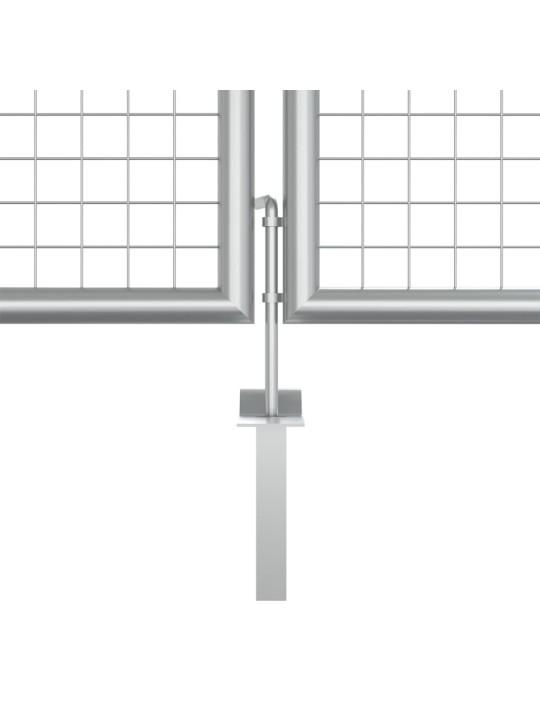 Dārza vārti, 415x175 cm, cinkots tērauds, sudraba krāsā