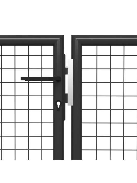Dārza vārti, pelēki, 350x100 cm, tērauds