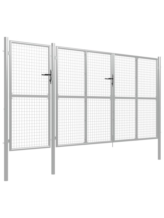 Dārza vārti, sudraba krāsā, 400x150 cm, tērauds