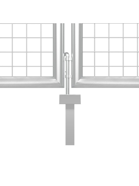 Dārza vārti, sudraba krāsā, 400x150 cm, tērauds