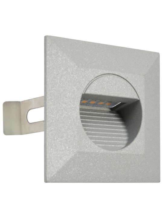 Āra sienas led lampas, 6 gab., 5 w, sudraba, kvadrāta