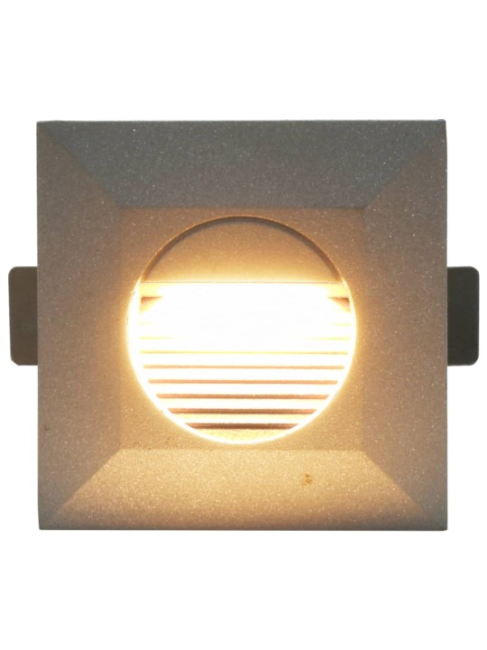 Āra sienas led lampas, 6 gab., 5 w, sudraba, kvadrāta