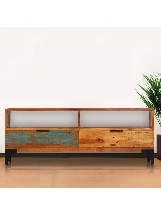 Tv skapītis, 118x35x45 cm, pārstrādāts masīvkoks