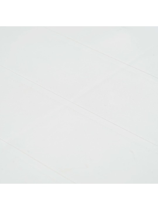 Dārza galds, balts, 150x90x72cm, plastmasa, rotangpalmas raksts
