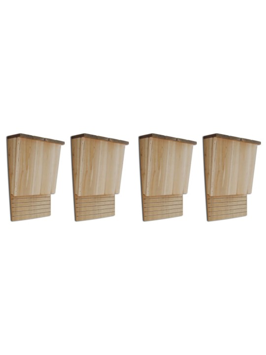 Sikspārņu mājas, 4 gab, 22x12x34 cm, koks