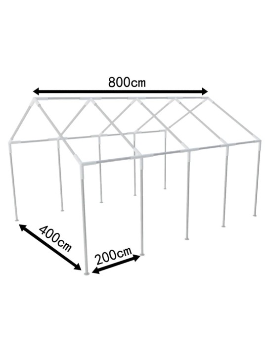 Tērauda rāmis viesību nojumei 8 x 4 m
