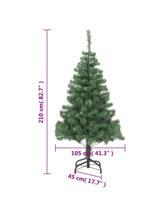 Mākslīgā Ziemassvētku egle ar tērauda statīvu, 210 cm, 910 zari