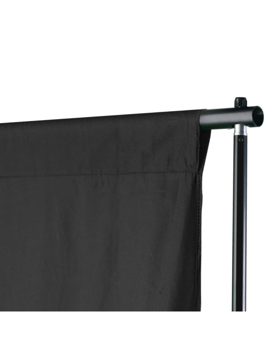 Fonu balsta sistēma fotografēšanai, melns fons, 600x300 cm