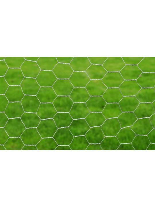 Sieta žogs, cinkots tērauds, sešstūra, 1x25 m, sudraba krāsā