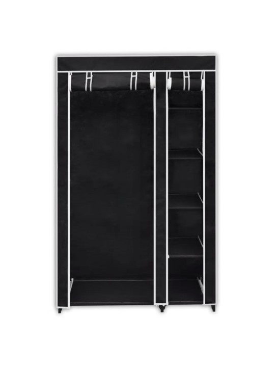Skapis, saliekams, 110x45x175 cm, melns
