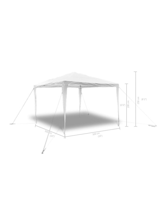 Dārza nojume ar piramīdas jumtu, 3x3 m