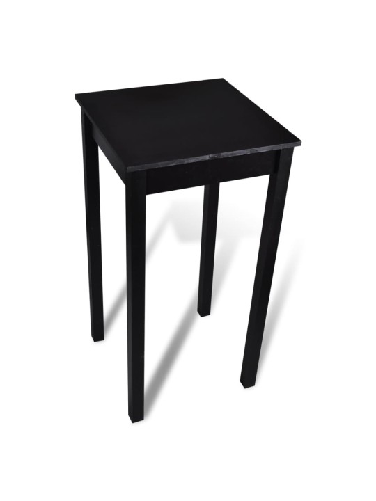 Bāra galds 55 x 55 x 107 cm ar 2 bāra krēsliem melns