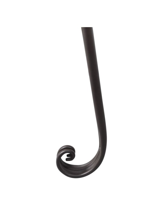 Dārza guļamkrēsls, 128 cm, tērauds, antīki brūns