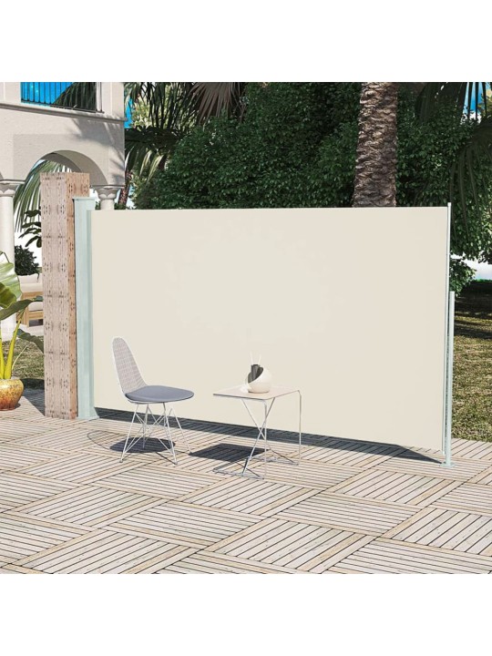 Izvelkama terases sānu markīze, 160x300 cm, krēmkrāsas