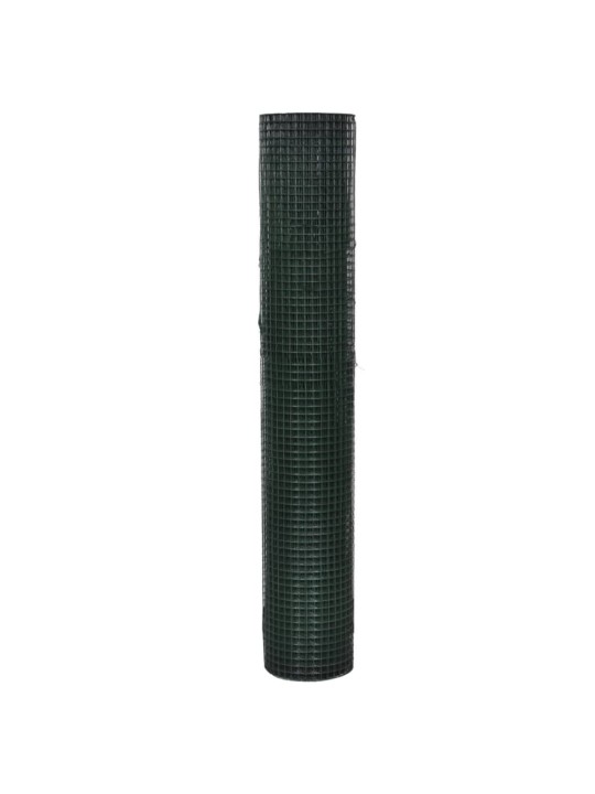 Stiepļu žogs, cinkots, ar pvc pārklājumu, 10x1 m, zaļš