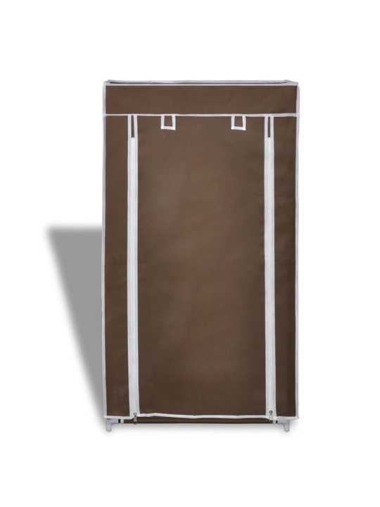 Auduma apavu skapis ar aizdari 58 x 28 x 106 cm brūns