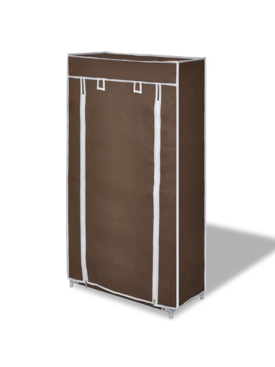 Auduma apavu skapis ar aizdari 58 x 28 x 106 cm brūns