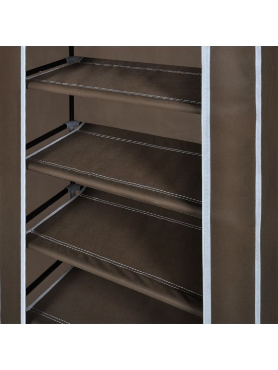 Auduma apavu skapis ar aizdari 58 x 28 x 106 cm brūns